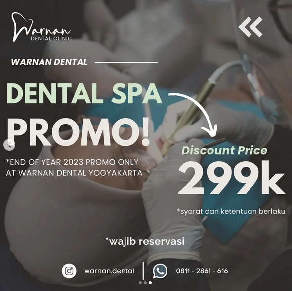 promo dental spa warnan dental clinic